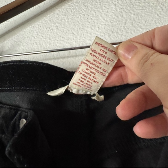 Sundance Velveteen Jeans Black Size 6 Stretch Velvet Quiet Luxury Academia Mod - Picture 10 of 16